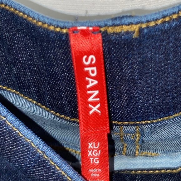 NWT SPANX WO SIZE XL MIDNIGHT BLUE FLARE LEGGING JEAN PULL ON PANTS - Picture 7 of 11